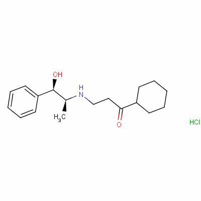 72913-80-5  [R-(R*,S*)]-1-cyclohexyl-3-[(2-hydroxy-1-methyl-2-phenylethyl)amino]propan-1-one hydrochloride