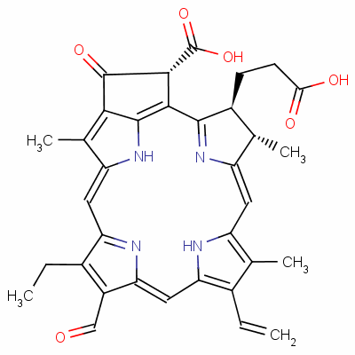 72939-70-9  [3S(α4β,21β)-21-carboxy-14-ethyl-13-formyl-4,8,18-trimethyl-20-oxo-9-vinylphorbine-3-propionic acid