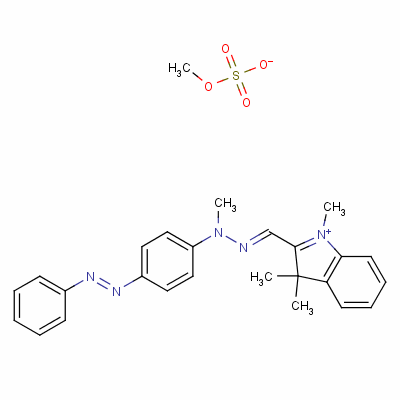 73019-04-2  1,3,3-trimethyl-2-[[methyl[4-(phenylazo)phenyl]hydrazono]methyl]-3H-indolium methyl sulphate