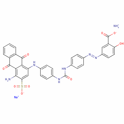 73019-05-3  ammoniumsodium 5-[[4-[[[[4-[(4-amino-9,10-dihydro-9,10-dioxo-3-sulphonato-1-anthryl)amino]phenyl]amino]carbonyl]amino]phenyl]azo]salicylate