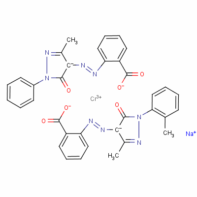73275-56-6  sodium [2-[[4,5-dihydro-3-methyl-5-oxo-1-(m-tolyl)-1H-pyrazol-4-yl]azo]benzoato(2-)][2-[(4,5-dihydro-3-methyl-5-oxo-1-phenyl-1H-pyrazol-4-yl)azo]benzoato(2-)]chromate(1-)