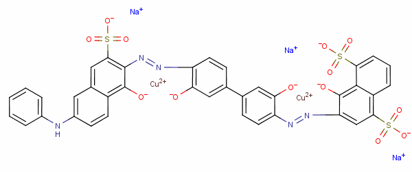 73287-47-5  trisodium [μ-[3-[[4'-[[6-anilino-1-hydroxy-3-sulpho-2-naphthyl]azo]-3,3'-dihydroxy[1,1'-biphenyl]-4-yl]azo]-4-hydroxynaphthalene-1,5-disulphonato(7-)]]dicuprate(3-)