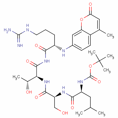 N-T-叔丁氧羰基-亮氨酸-丝氨酸-4-甲基香豆素 73554-93-5