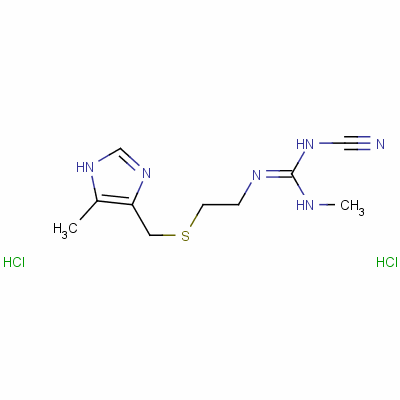 73785-35-0  N-cyano-N'-methyl-N''-[2-[[(5-methyl-1H-imidazol-4-yl)methyl]thio]ethyl]guanidine dihydrochloride