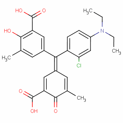 7452-52-0  5-[(3-carboxy-5-methyl-4-oxo-2,5-cyclohexadien-1-ylidene)[2-chloro-4-(diethylamino)phenyl]methyl]-3-methylsalicylic acid