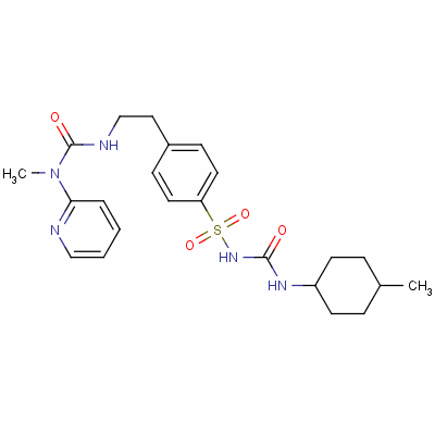 74680-07-2  N-[[(4-methylcyclohexyl)amino]carbonyl]-4-[2-[[(methyl-2-pyridylamino)carbonyl]amino]ethyl]benzenesulphonamide