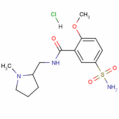 75514-28-2  5-(aminosulphonyl)-2-methoxy-N-[(1-methyl-2-pyrrolidinyl)methyl]benzamide monohydrochloride