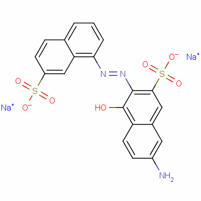 75627-21-3  7-amino-4-hydroxy-3-[(7-sulpho-1-naphthyl)azo]naphthalene-2-sulphonic acid, sodium salt