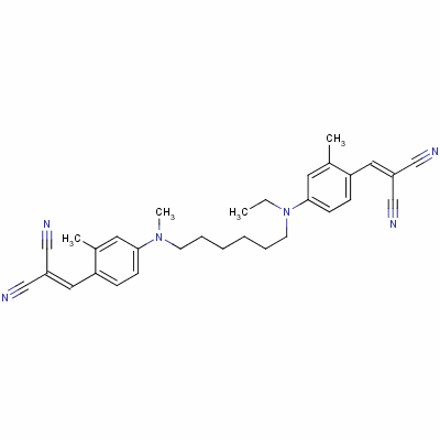 76897-80-8  [[4-[[6-[[4-(2,2-dicyanovinyl)-3-methylphenyl]ethylamino]hexyl]methylamino]-2-methylphenyl]methylene]malononitrile