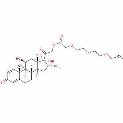 7743-96-6  9-fluoro-11β,17-dihydroxy-16α-methyl-3,20-dioxopregna-1,4-dien-21-yl 2-[2-(2-ethoxyethoxy)ethoxy]acetate