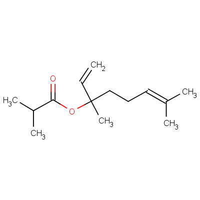 78-35-3  1,5-dimethyl-1-vinylhex-4-enyl isobutyrate