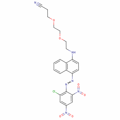 78527-62-5  3-[2-[2-[[4-[(2-chloro-4,6-dinitrophenyl)azo]-1-naphthyl]amino]ethoxy]ethoxy]propiononitrile