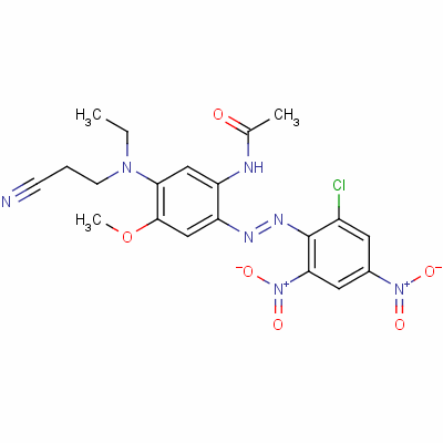 79295-96-8  N-[2-[(2-chloro-4,6-dinitrophenyl)azo]-5-[(2-cyanoethyl)ethylamino]-4-methoxyphenyl]acetamide