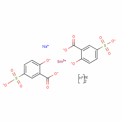 79594-96-0  sodium dihydrogen bis[2-hydroxy-5-sulphobenzoato(3-)-O1,O2]samarate(3-)