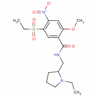 79893-23-5  N-[(1-αιθυλο-2-πυρρολιδινυλο)μεθυλο]-5-(αιθυλοσουλφονυλο)-2-μεθοξυ-4-νιτροβενζαμίδιο· N-((1-αιθυλο-2-πυρρολιδινυλο)μεθυλο)-5-(αιθυλοσουλφονυλο)-2-μεθοξυ-4-νιτροβενζαμίδιο· N-[(1-αιθυλοπυρρολιδιν-2-υλο)μεθυλο]-5-(αιθυλοσουλφονυλο)-2-μεθοξυ-4-νιτροβενζαμίδιο·