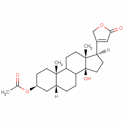 808-19-5  3-beta-acetoxy-14-hydroxy-5-beta,14-beta-card-20(22)-enolid