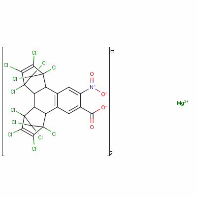 83877-99-0  magnesium bis[1,2,3,4,5,6,7,8,13,13,14,14-dodecachloro-1,4,4a,4b,5,8,8a,12b-octahydro-11-nitro-1,4:5,8-dimethanotriphenylene-10-carboxylate]