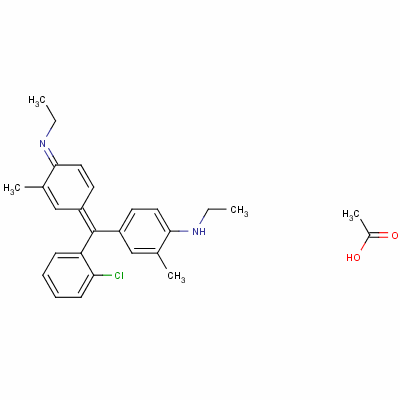 83950-18-9  4-[(2-chlorophenyl)[4-(ethylimino)-3-methyl-2,5-cyclohexadien-1-ylidene]methyl]-N-ethyl-o-toluidine monoacetate