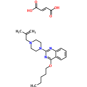 129664-22-8  2-[4-(2-methylprop-2-en-1-yl)piperazin-1-yl]-4-(pentyloxy)quinazoline (2E)-but-2-enedioate