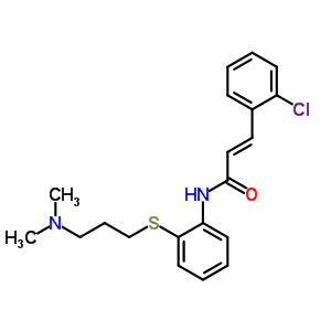 20167-05-9  (2E)-3-(2-chlorophenyl)-N-(2-{[3-(dimethylamino)propyl]sulfanyl}phenyl)prop-2-enamide