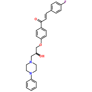 36115-53-4  (2E)-3-(4-fluorophenyl)-1-{4-[2-hydroxy-3-(4-phenylpiperazin-1-yl)propoxy]phenyl}prop-2-en-1-one