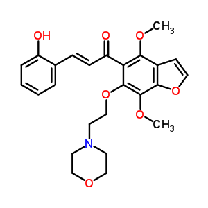41226-42-0  (2E)-1-[4,7-dimethoxy-6-(2-morpholin-4-ylethoxy)-1-benzofuran-5-yl]-3-(2-hydroxyphenyl)prop-2-en-1-one
