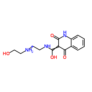 436088-79-8  2-{[(2,4-dioxo-1,4-dihydroquinolin-3(2H)-ylidene)(hydroxy)methyl]amino}-N-(2-hydroxyethyl)ethanaminium