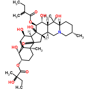 508-67-8  (3beta,4alpha,5xi,7alpha,9xi,14xi,15alpha,16beta)-4,7,14,16,20-pentahydroxy-15-[(2-methylbutanoyl)oxy]-4,9-epoxycevan-3-yl 2-hydroxy-2-methylbutanoate