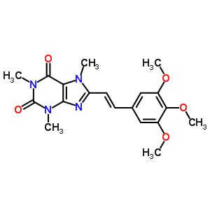 51389-37-8  1,3,7-trimethyl-8-[(E)-2-(3,4,5-trimethoxyphenyl)ethenyl]-3,7-dihydro-1H-purine-2,6-dione