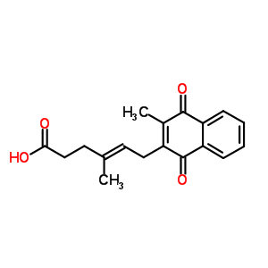 51732-61-7  (4E)-4-methyl-6-(3-methyl-1,4-dioxo-1,4-dihydronaphthalen-2-yl)hex-4-enoic acid