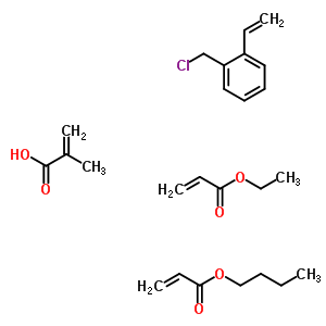 52357-41-2  butyl prop-2-enoate; 1-(chloromethyl)-2-vinyl-benzene; ethyl prop-2-enoate; 2-methylprop-2-enoic acid