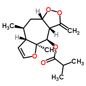 53658-84-7  (3aR,4R,4aS,7aS,8S,9aS)-4a,8-dimethyl-3-methylidene-3,3a,4,4a,7a,8,9,9a-octahydrofuro[2',3':4,5]cyclohepta[1,2-c][1,2]dioxol-4-yl 2-methylpropanoate