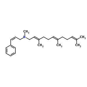 55437-75-7  (2E,6E)-N,3,7,11-tetramethyl-N-[(2Z)-3-phenylprop-2-en-1-yl]dodeca-2,6,10-trien-1-amine