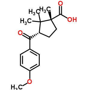57129-25-6  (1R,3S)-3-[(4-methoxyphenyl)carbonyl]-1,2,2-trimethylcyclopentanecarboxylic acid