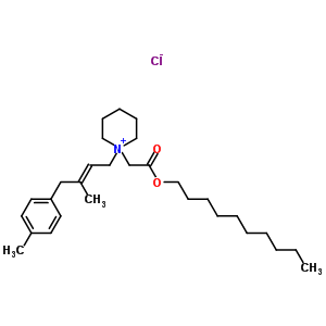 57757-52-5  1-[2-(decyloxy)-2-oxoethyl]-1-[(2E)-3-methyl-4-(4-methylphenyl)but-2-en-1-yl]piperidinium chloride