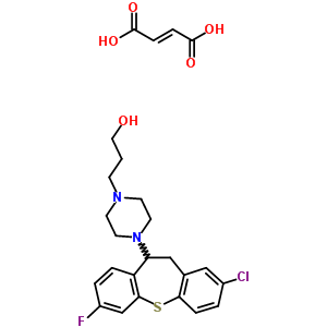 58722-70-6  3-[4-(2-chloro-7-fluoro-10,11-dihydrodibenzo[b,f]thiepin-10-yl)piperazin-1-yl]propan-1-ol (2E)-but-2-enedioate (salt)