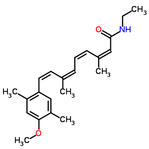 61435-53-8  (2Z,4Z,6Z,8Z)-N-ethyl-9-(4-methoxy-2,5-dimethylphenyl)-3,7-dimethylnona-2,4,6,8-tetraenamide