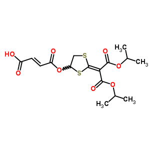 62052-63-5  (2E)-4-[(2-{2-(1-methylethoxy)-1-[(1-methylethoxy)carbonyl]-2-oxoethylidene}-1,3-dithiolan-4-yl)oxy]-4-oxobut-2-enoic acid