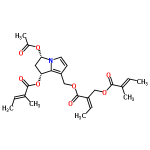 62787-01-3  (2Z)-2-({[(1R,3S)-3-(acetyloxy)-1-{[(2E)-2-methylbut-2-enoyl]oxy}-2,3-dihydro-1H-pyrrolizin-7-yl]methoxy}carbonyl)but-2-en-1-yl (2E)-2-methylbut-2-enoate