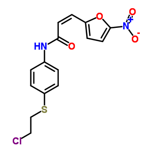 64046-89-5  (2Z)-N-{4-[(2-chloroethyl)sulfanyl]phenyl}-3-(5-nitrofuran-2-yl)prop-2-enamide