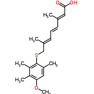 66775-62-0  (2E,4E,6E)-8-[(4-methoxy-2,3,6-trimethylphenyl)sulfanyl]-3,7-dimethylocta-2,4,6-trienoic acid