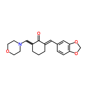 69920-33-8  (2E)-2-(1,3-benzodioxol-5-ylmethylidene)-6-(morpholin-4-ylmethyl)cyclohexanone