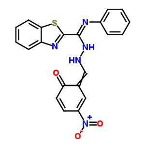 7038-36-0  N'-[(3-nitro-6-oxocyclohexa-2,4-dien-1-ylidene)methyl]-N''-phenyl-1,3-benzothiazole-2-carboximidohydrazide