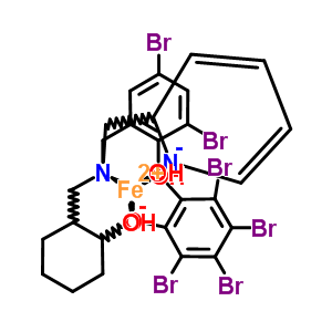 7226-45-1  iron(2+) 2-({(3,5-dibromo-2-hydroxybenzyl)[(2-hydroxycyclohexyl)methyl]amino}methyl)-2H-pyridin-1-ide 2,3,4,5-tetrabromo-6-hydroxyphenolate