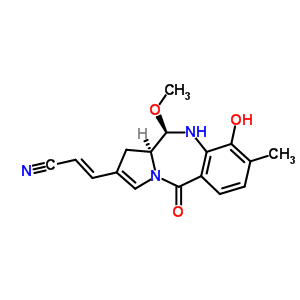 72506-76-4  (2E)-3-[(11R,11aS)-9-hydroxy-11-methoxy-8-methyl-5-oxo-5,10,11,11a-tetrahydro-1H-pyrrolo[2,1-c][1,4]benzodiazepin-2-yl]prop-2-enenitrile