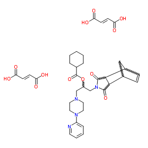 84916-44-9  2-(1,3-dioxo-1,3,3a,4,7,7a-hexahydro-2H-4,7-methanoisoindol-2-yl)-1-[(4-pyridin-2-ylpiperazin-1-yl)methyl]ethyl cyclohexanecarboxylate di[(2E)-but-2-enedioate]