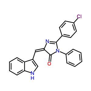 91481-50-4  (5E)-2-(4-chlorophenyl)-5-(1H-indol-3-ylmethylidene)-3-phenyl-3,5-dihydro-4H-imidazol-4-one