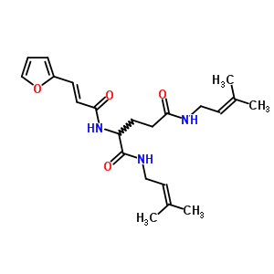 100550-62-7  N~2~-[(2E)-3-furan-2-ylprop-2-enoyl]-N~1~,N~5~-bis(3-methylbut-2-en-1-yl)glutamamide