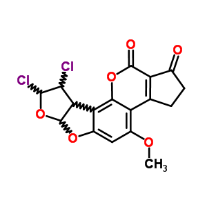 126828-08-8;63976-04-5  8,9-dichloro-4-methoxy-2,3,6a,8,9,9a-hexahydrocyclopenta[c]furo[3',2':4,5]furo[2,3-h]chromene-1,11-dione