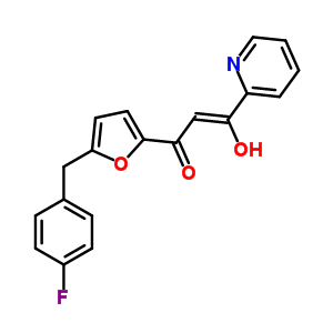 280571-98-4  (2Z)-1-[5-(4-fluorobenzyl)furan-2-yl]-3-hydroxy-3-pyridin-2-ylprop-2-en-1-one 